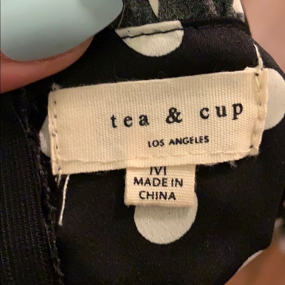 Tea and Cup polka dot cold shoulder blouse - Picture 5 of 6